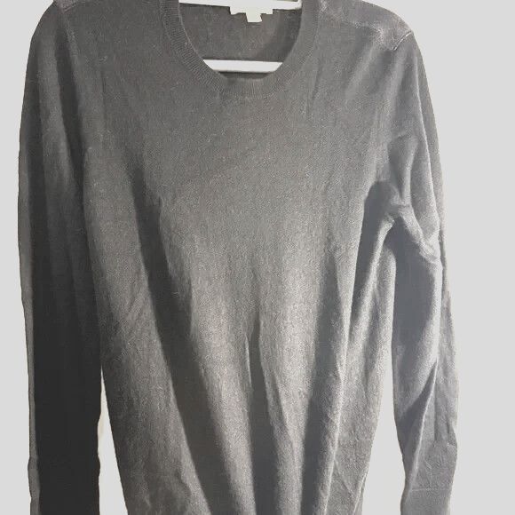 Burberry Other - Burberry Mns blk W/Classic Plaid shoulder Epaulettes Crewneck Sweater Knit Sz L